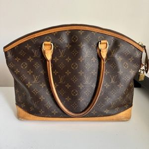 Louis Vuitton Monogram Lockit Horizontal XL Large Tote with Shoulder Str…
